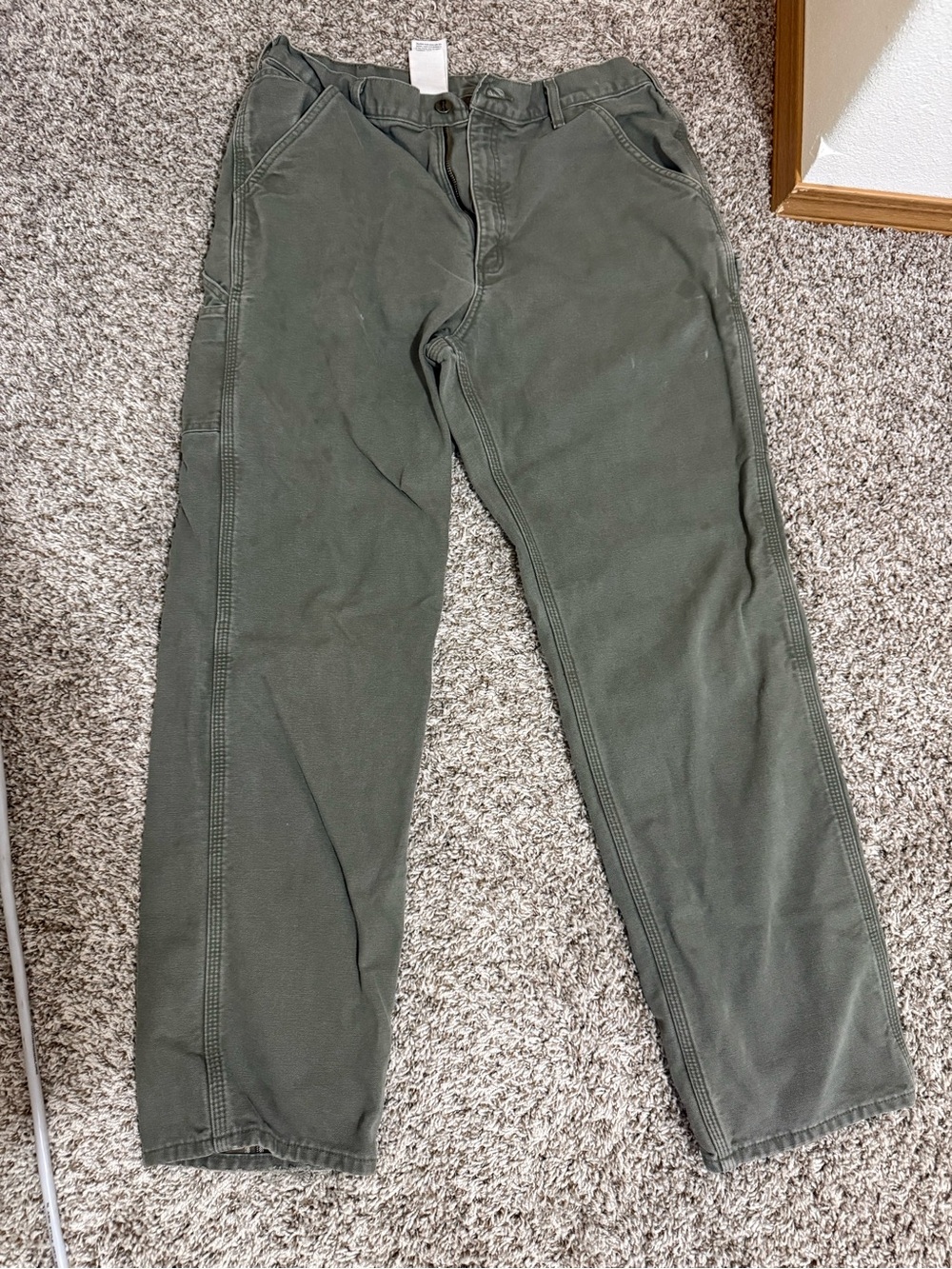 Carhartt Olive Green Work Cargo Pants